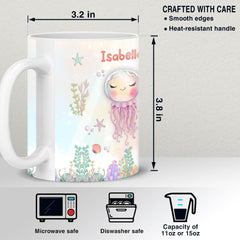 Personalized Searhorse Mug Customize With Child's Name