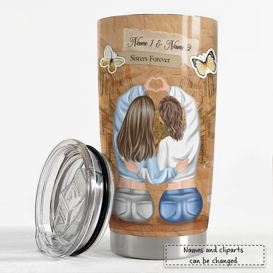 Personalized Sister Tumbler Fight A Bear For Sister Bestie