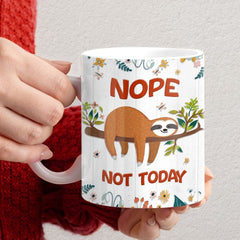Personalized Sloth Mug Nope Not Today