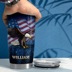 Personalized Son Gifts From Dad Tumbler American Eagle For Kid Boy