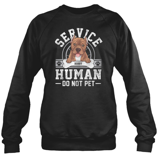 Personalized Sweatshirt For Dog Lover Service Human Do Not Pet