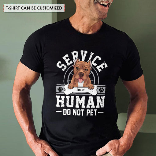 Personalized T-shirt For Dog Lover Service Human Do Not Pet