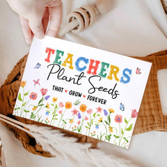 Personalized Teacher Greeting Card Plant Seeds That grow forever