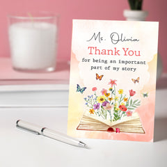 Personalized Teacher Greeting Card Thank You For Being An Important