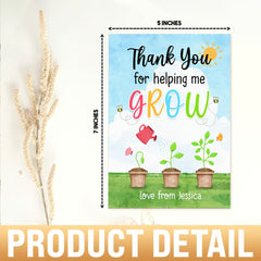 Personalized Teacher Greeting Card With Custom Name