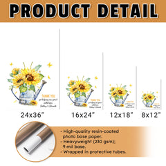 Personalized Teacher Poster Sunflower With Custom Name