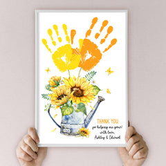 Personalized Teacher Poster Sunflower With Custom Name