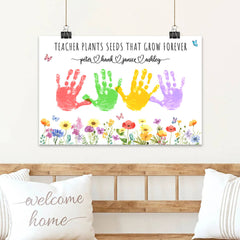 Personalized Teacher Poster Teacher Plants Seeds That Grow Forever