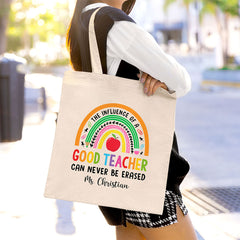 Personalized Teacher Tote Bag Good Teacher Can Never Be Erased