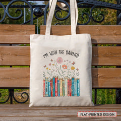 Personalized Teacher Tote Bag I'm With The Banned
