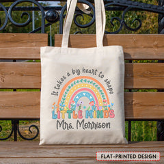 Personalized Teacher Tote Bag Little Minds Custome Name