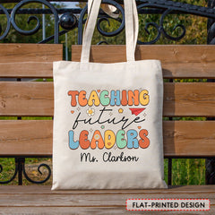 Personalized Teacher Tote Bag Teaching Future Leaders