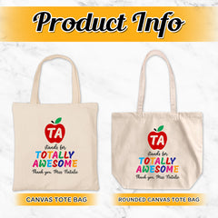 Personalized Teacher Tote Bag Totally Awesome