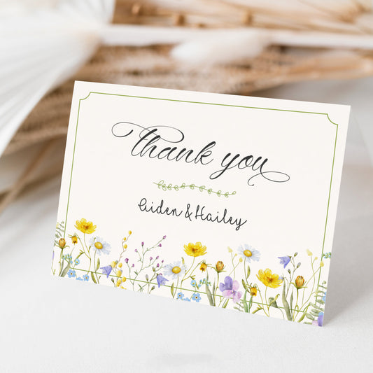 Personalized Thank You Greeting Card With Envelopes
