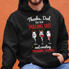 Personalized Thanks Dad For Creating Freaking Legends Hoodie