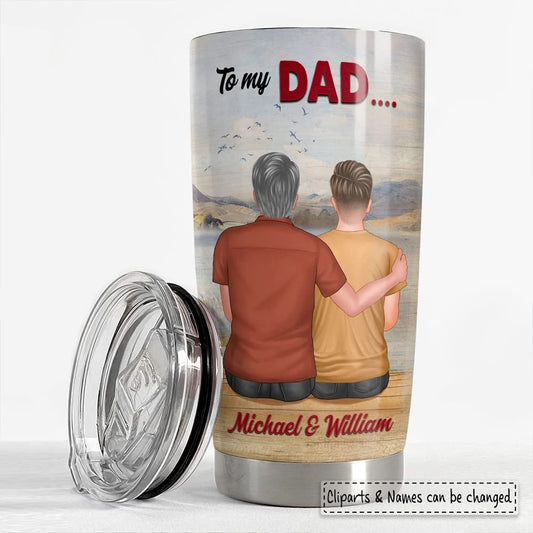 Personalized To Dad Tumbler From Son Clothes Gift For Man Dad