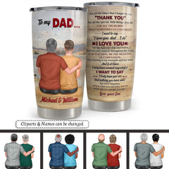 Personalized To Dad Tumbler From Son Clothes Gift For Man Dad