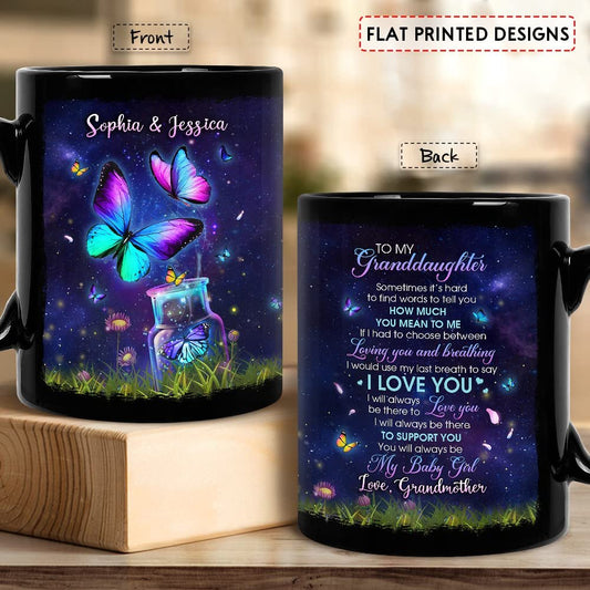 Personalized To Granddaughter Butterfly Mug