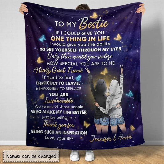 Personalized To My Bestie Blanket Customized Gift for Friend