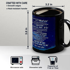Personalized To My Dad Mug Dad And Son Under Moonlight