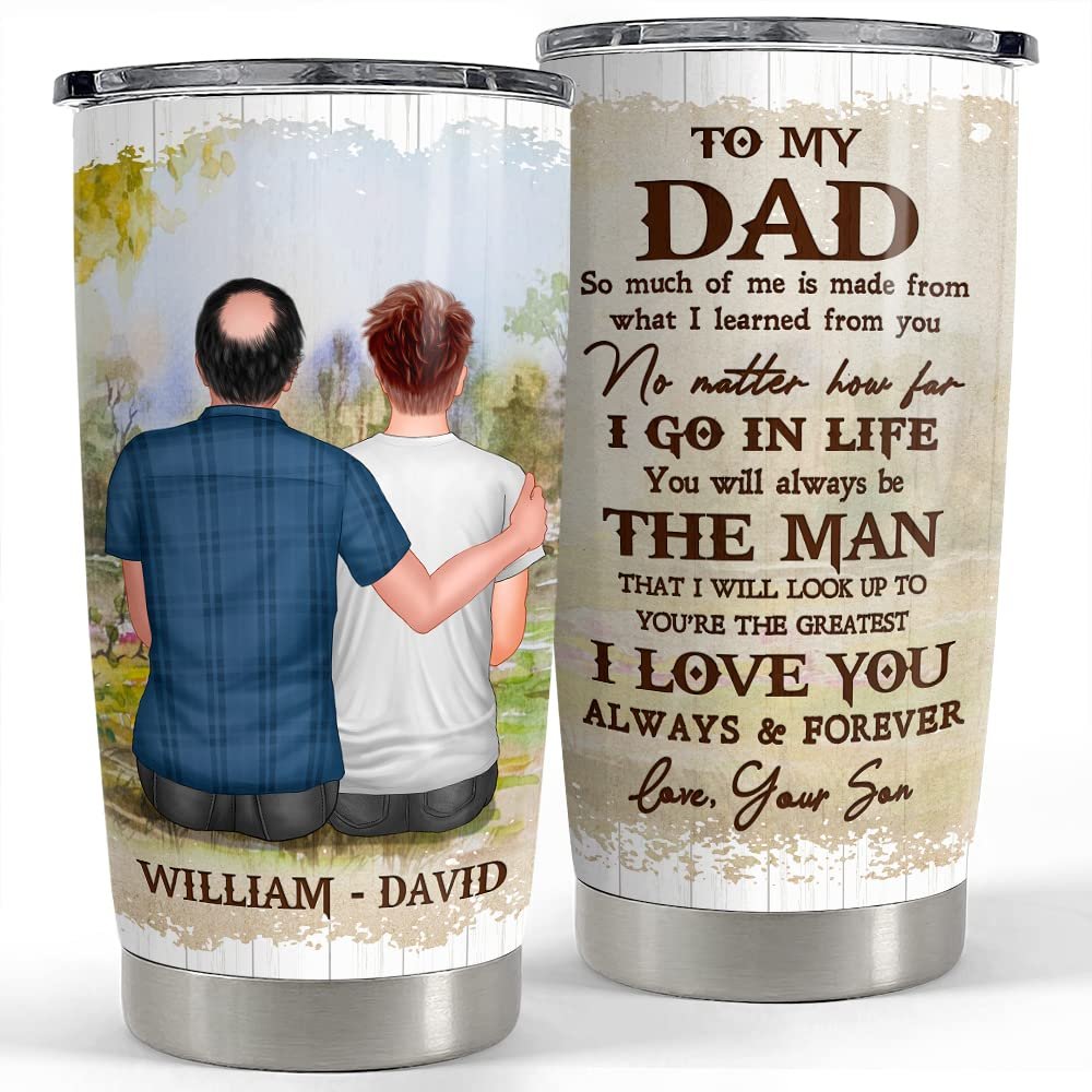 Personalized To My Dad Tumbler Father And Son Best Customize Gift