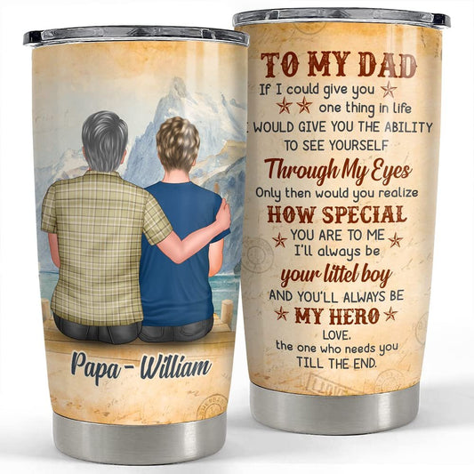 Personalized To My Dad Tumbler Father And Son Best Gift For Man Dad