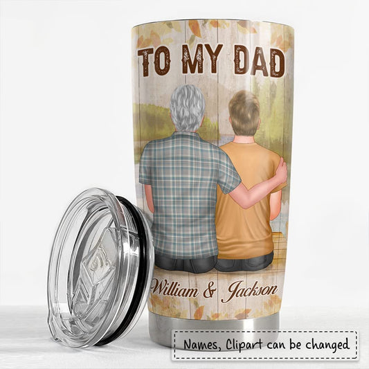 Personalized To My Dad Tumbler Father Son My Dad Hero For Man Daddy