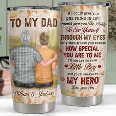 Personalized To My Dad Tumbler Father Son My Dad Hero For Man Daddy