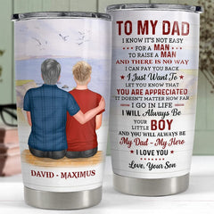 Personalized To My Dad Tumbler From Son Custom Clothes For Man Papa