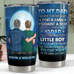 Personalized To My Dad Tumbler From Son Gift For Man Papa Daddy