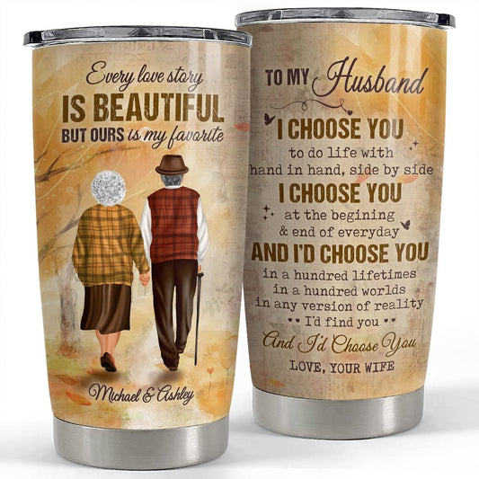 Personalized To My Husband Tumbler Our Love Story Gift From Wife
