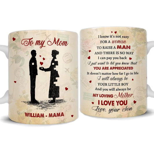 Personalized To My Mom Mug Gift From Son For Mother
