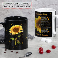 Personalized To My Mom Mug You're The World Sunflower