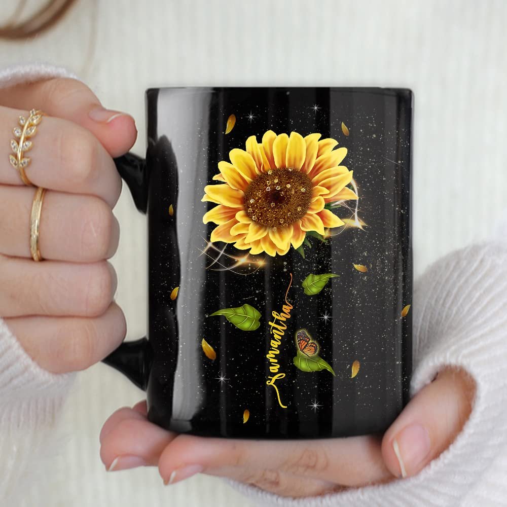 Personalized To My Mom Mug You're The World Sunflower