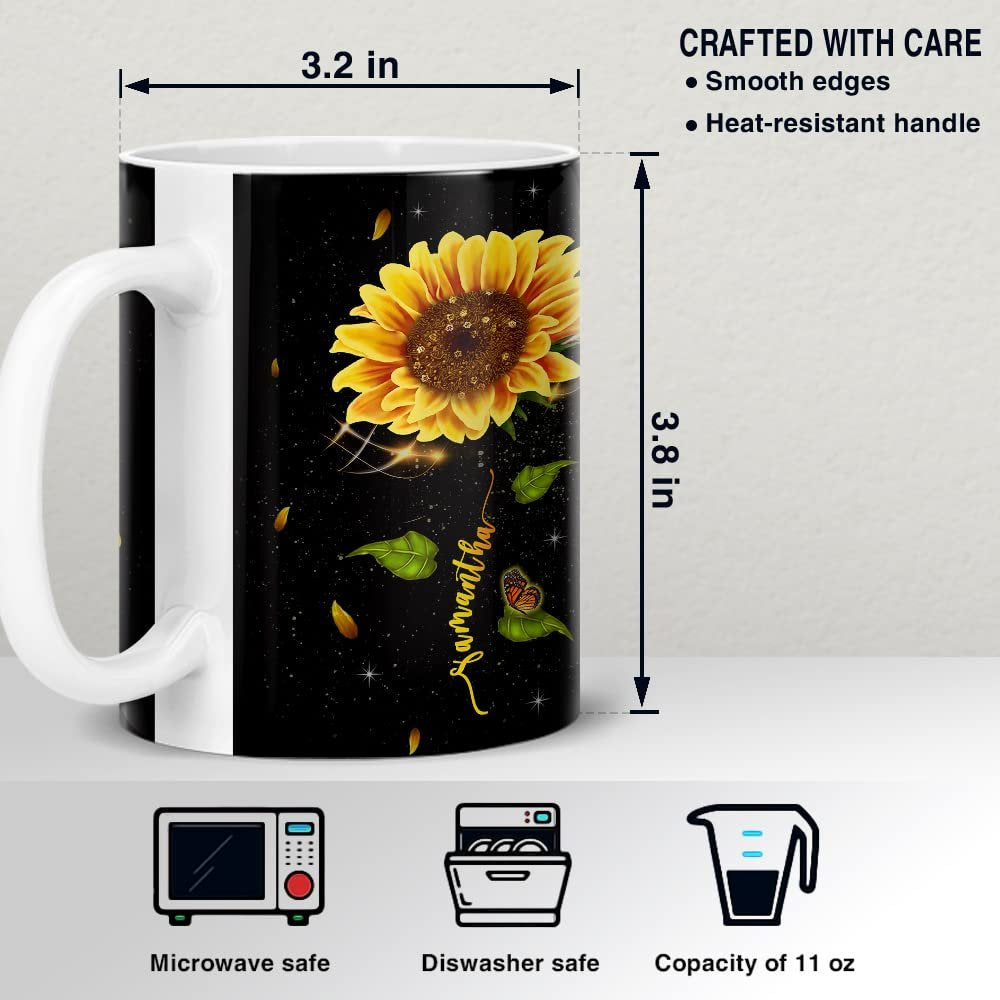 Personalized To My Mom Mug You're The World Sunflower