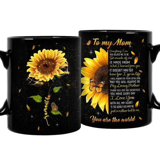 Personalized To My Mom Mug You're The World Sunflower