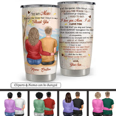 Personalized To My Mom Tumbler Mother And Son Gift For Woman Mama