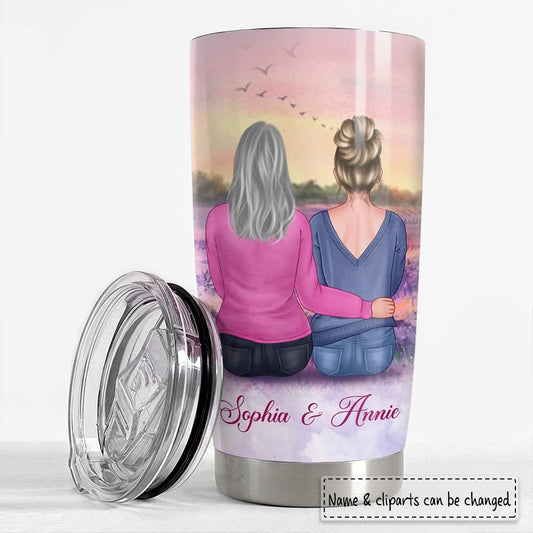 Personalized To My Mom Tumbler Mother Daughter Butterfly For Girl Mama
