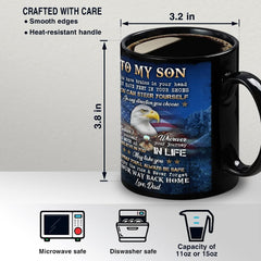 Personalized To My Son Mug Eagle American Flag From Dad