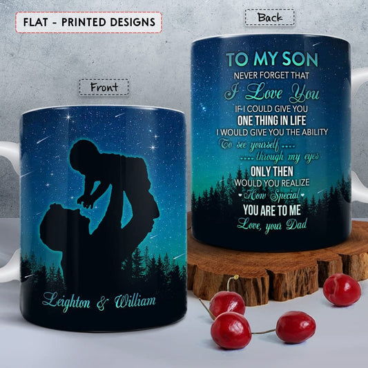 Personalized To My Son Mug Father And Little Son