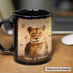 Personalized To My Son Mug Mother Lion And Cub