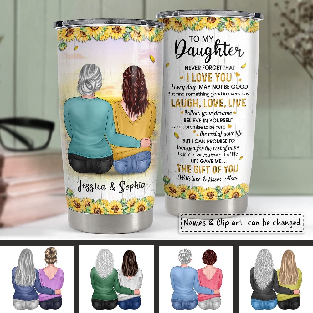 Personalized Tumbler For Daughter Mother And Daughter Best Gift