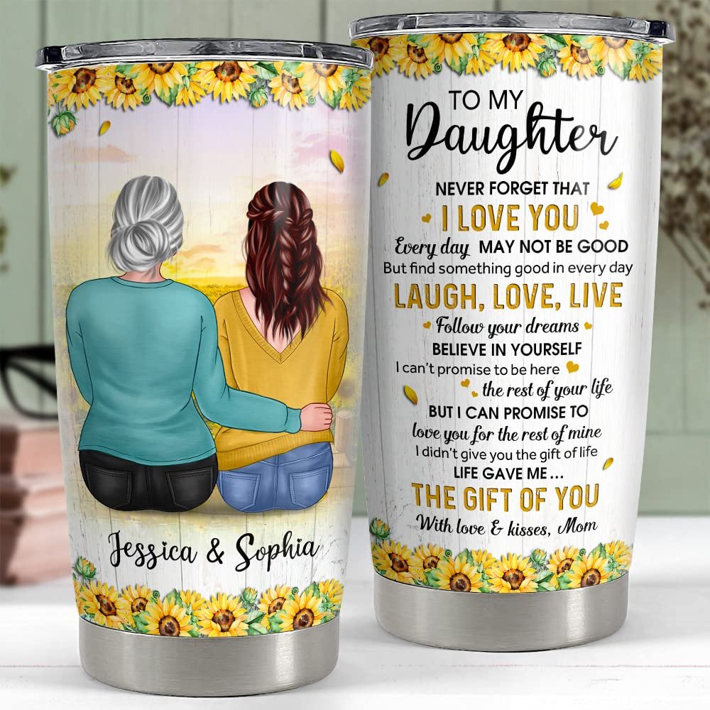 Personalized Tumbler For Daughter Mother And Daughter Best Gift
