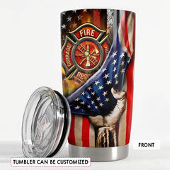 Personalized Tumbler For Firefighter American Fireman