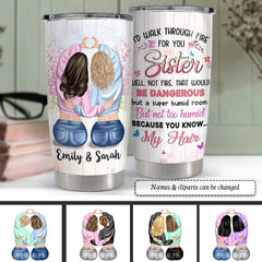 Personalized Tumbler For Sister Friend Funny Gift Custom 2 Peoples