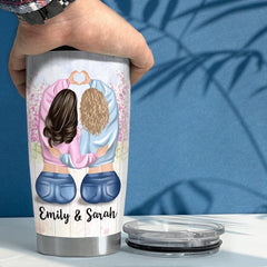 Personalized Tumbler For Sister Friend Funny Gift Custom 2 Peoples