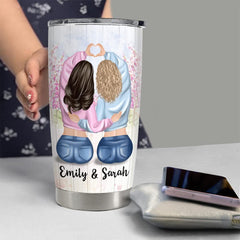 Personalized Tumbler For Sister Friend Funny Gift Custom 2 Peoples