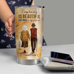 Personalized Tumbler For Wife Our Love Story Gift For Married Couple