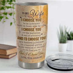 Personalized Tumbler For Wife Our Love Story Gift For Married Couple