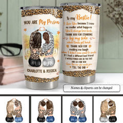 Personalized Tumbler Leopard Style For Bestie Soulmate Friendship